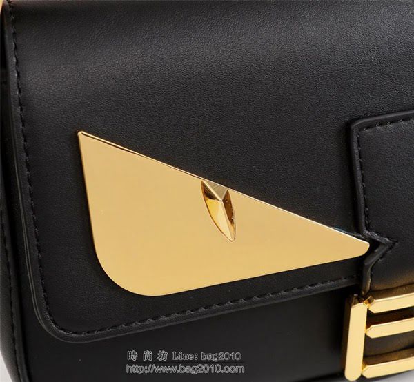 FENDI女包 小牛皮迷你手袋 鉚釘和金屬 BAG BUGS眼睛圖案 芬迪女斜挎包  fdz2030